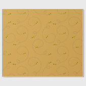 Buzzing Bees Holiday Satin Gold Cadeaupapier (Vlak)