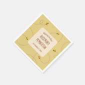 Buzzing Bees Satin Gold Baby shower Servet (Hoek)