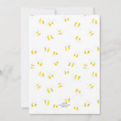 Buzzing BeeYellow Waterverf Honeycomb Baby shower Kaart (Achterkant)