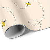 Buzzing Bijen Antiek wit naadloos Cadeaupapier (Rol Hoek)