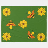 Buzzing bijen fleece deken (Voorkant (Horizontaal))
