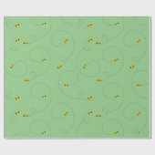 Buzzing bijen Golden Honey Seamless Cadeaupapier (Vlak)