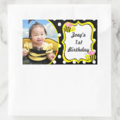 Buzzing Bumble Bee - Roze / Zwart Rechthoekige Sticker (Tas)