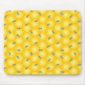 Buzzing Bumble Bees en Golden Honeycomb Pattern Muismat (Voorkant)