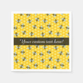 Buzzing Bumble Bijen en gouden honingraat patroon Servet (Voorkant)