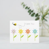Buzzing Bumblebee Bedankt Briefkaart (Staand voorkant)