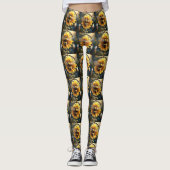 Buzzing Dreams: Sunflower Bee Dreamcatcher Leggings (Voorkant)