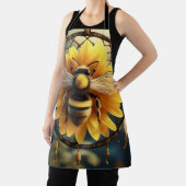 Buzzing Dreams: Sunflower Bee Dreamcatcher Schort (Insitu)