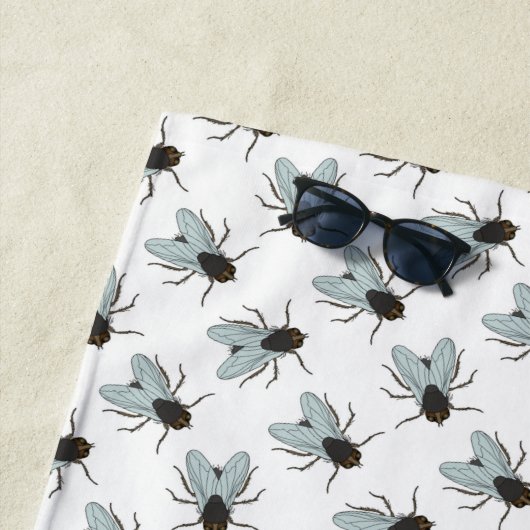 Buzzing House Flies Fly Swatter Insect Yucky Bug Strandlaken (In situ)