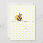 Buzzing met gevierde honingbijen eerste verjaardag kaart (Achterkant)