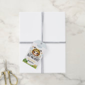 Buzzing met Joy: Gepersonaliseerd Baby shower Cadeaulabel (Met Touw)