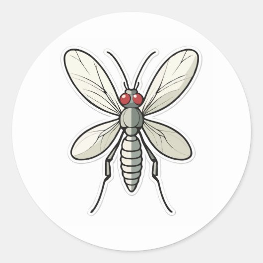 Buzzing Mosquito Sticker - een kleine vervelende v (Voorkant)