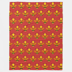 Buzzing van bijen fleece deken