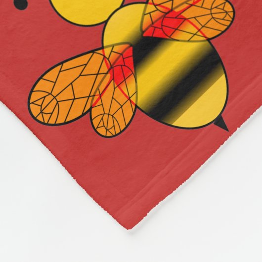 Buzzing van bijen fleece deken (Hoek)