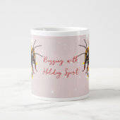 Buzzing With Holiday Spirit Bees Tangled In Lights Grote Koffiekop (Voorkant)