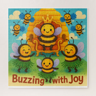 Buzzing with Joy – Schattigee bijenkoninkrijksvier Legpuzzel