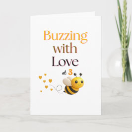 Buzzing with Love Birthday Card – Sweet Bee Design Kaart