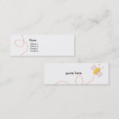 Buzzy Bee Mini Visitekaartje (Voorkant / Achterkant)