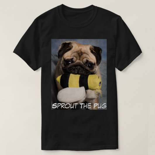 Buzzy Bee Pug T-shirt (Design voorkant)