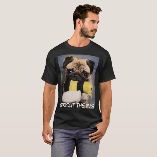 Buzzy Bee Pug T-shirt (Voorkant volledig)