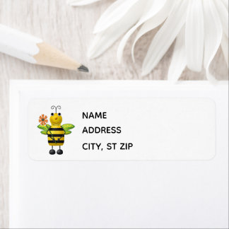 Buzzy Bee Return Address Lables Etiket