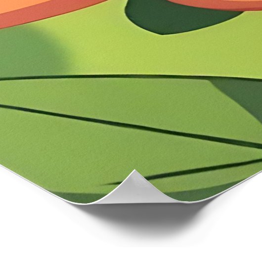 Buzzy Bee | Schattigee Cartoon Kind Nursery Art Poster (Hoek)