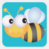 Buzzy Bee Vierkante Sticker (Voorkant)