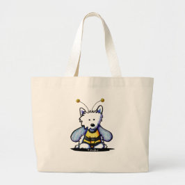 Buzzy Bee Westie Grote Tote Bag