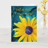 Buzzy Birthday voor pap bij Black Eyed Susan Kaart (Gele Bloem)