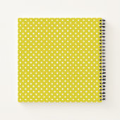 BUZZY YEAR Monogram BEE Yellow Polkadots student Notitieboek (Achterkant)