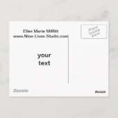 Buzzz, Sumi-e Roos met bijen Briefkaart (Achterkant)