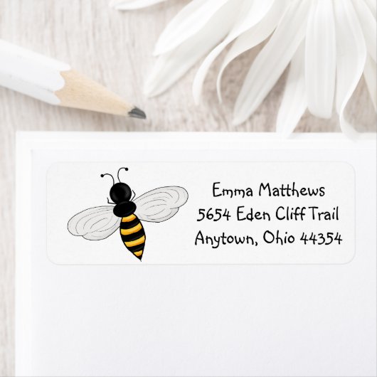 Buzzzing Bees retourneren adreslabels Etiket (Insitu)
