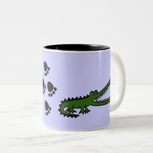 BV- Funny Crocodile en Footprint Mok (Voorkant rechts)