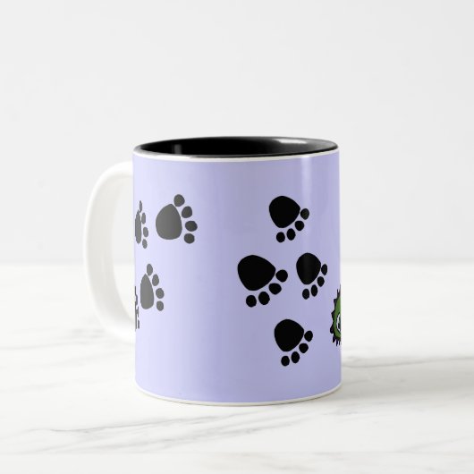 BV- Funny Crocodile en Footprint Mok (Voorkant links)