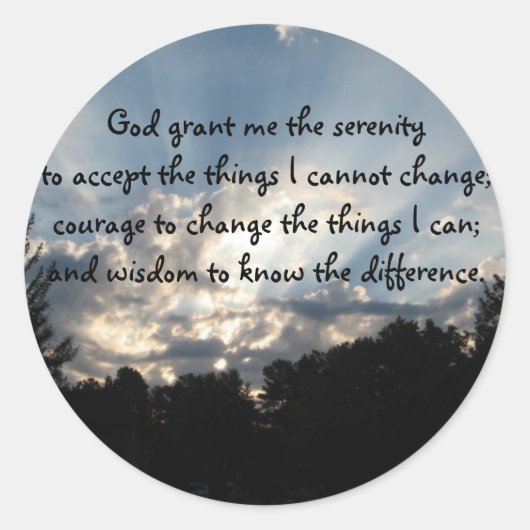 BV- Sunrise Serenity Prayer Stickers (Voorkant)