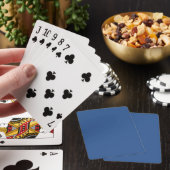 B'verblindd blauw (vaste kleur) pokerkaarten (Insitu)
