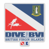 BVI duiken (sq) Sticker (Voorkant)