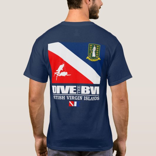 BVI duiken (sq) T-shirt (Achterkant)