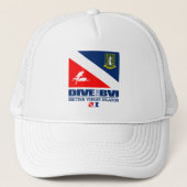BVI duiken (sq) Trucker Pet (Voorkant)