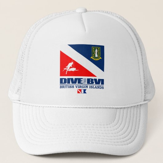 BVI duiken (sq) Trucker Pet (Voorkant)