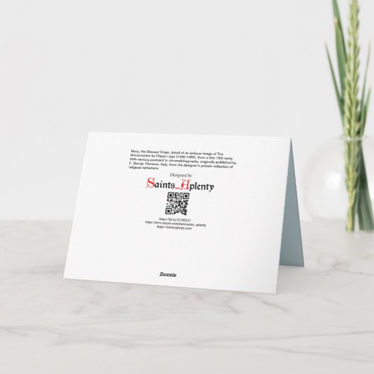 BVM & Heilige Geest uit Lippi's aankondiging (Det. (Achterkant)