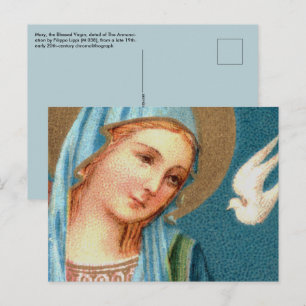 BVM & Heilige Geest uit Lippi's aankondiging (Det. Briefkaart