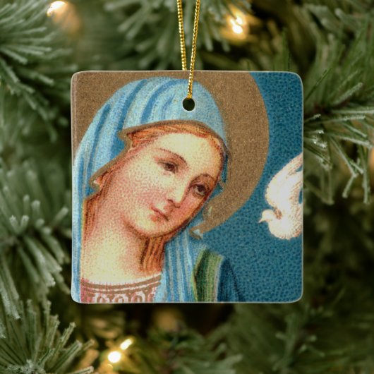 BVM & Heilige Geest uit Lippi's aankondiging (Det. Keramisch Ornament (Boom)