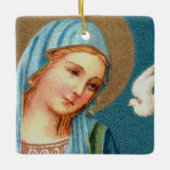 BVM & Heilige Geest uit Lippi's aankondiging (Det. Keramisch Ornament (Voorkant)