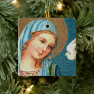BVM & Heilige Geest uit Lippis Annunciatie (Detail Keramisch Ornament
