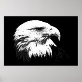 BW American Bald Eagle Poster Print Eagles Posters (Voorkant)