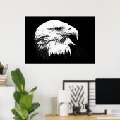 BW American Bald Eagle Poster Print Eagles Posters (Thuiskantoor)