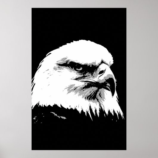 BW American Bald Eagle Poster Print Eagles Posters (Voorkant)