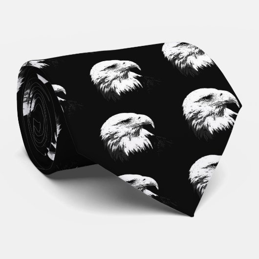 BW American Bald Eagle Stropdas (Opgerold)