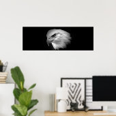 BW Amerikaanse Kale Eagle Print - Panoramische Pos (Thuiskantoor)